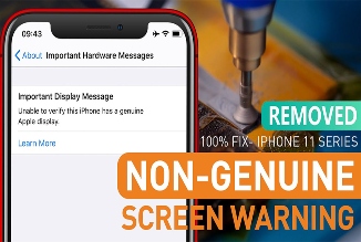 Bye-bye iPhone 11 Non-Genuine Warning Sign